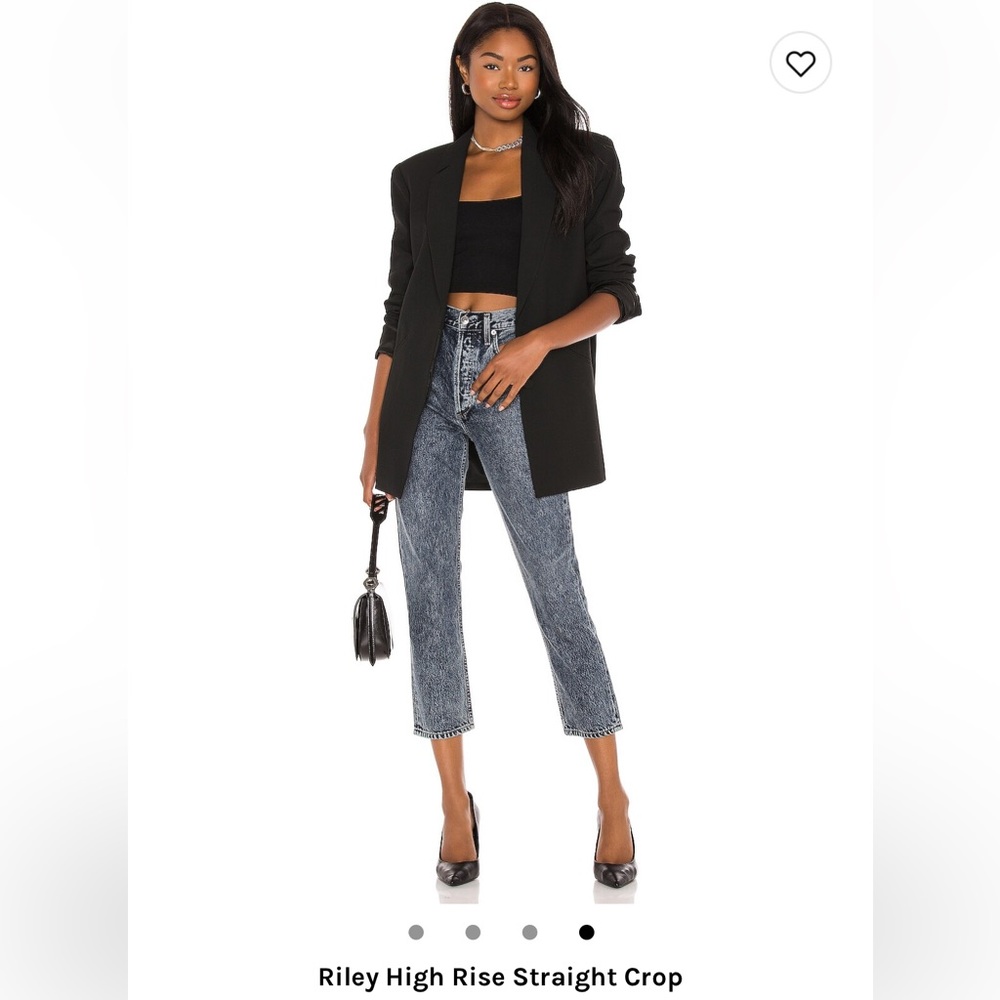 Agolde Riley High Rise Straight Crop